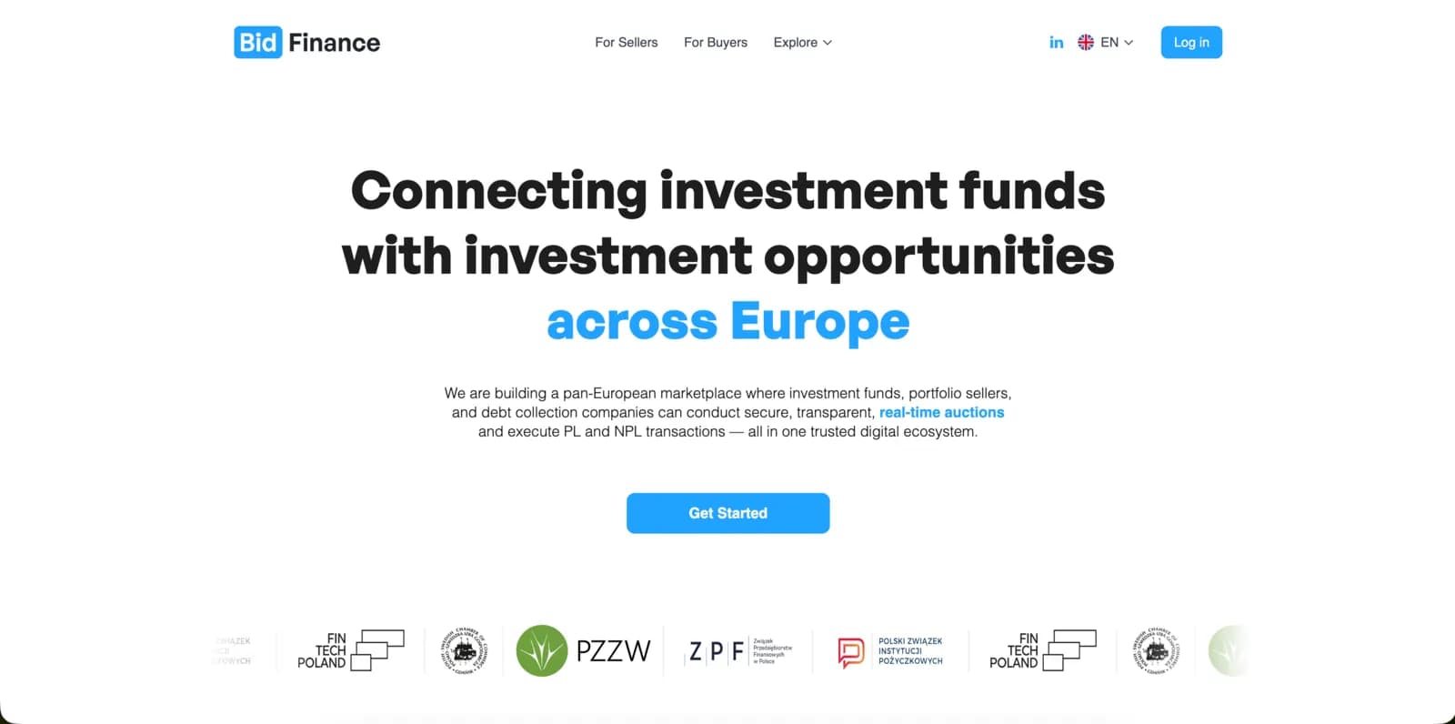 BidFinance real-time auction marketplace dashboard